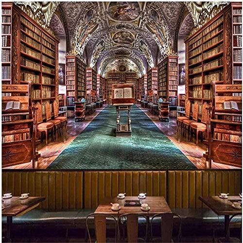 3D European Style Retro Bücherregal Bibliothek Tapetes Bar Tooling Hintergrundwand Moderne Tapete für Wohnzimmer Wanddekoration fototapete 3D Tapete effekt Vlies wandbild Schlafzimmer-250cm×170cm