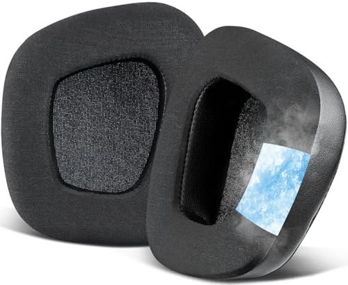 SOULWIT Cooling-Gel Replacement Earpads for Corsair Void/Void v2/Void Pro/Void Elite/Surround Wired & Wireless RGB USB Gaming Headsets, Ear Pads Cushions with Ice Silk Fabric - Black