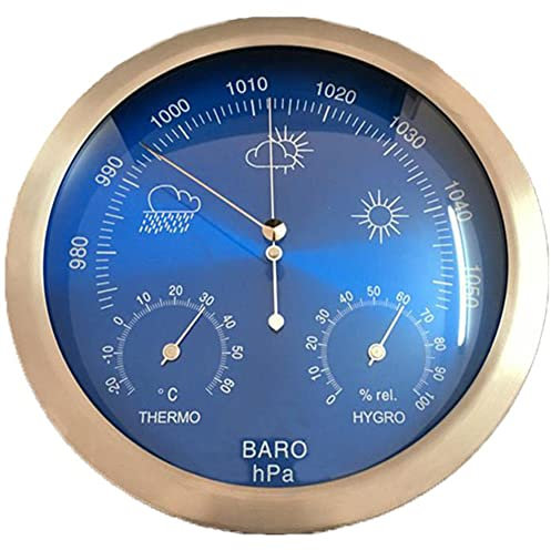 YANYUESHOP 9.1 High-Precision Barometer, Weather Station Aneroid Barometric, 3 in 1 Temperature Humidity and Air Pressure, for Navigation, Aviation, Mountaineering, Agriculture, Household