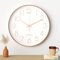 Uootach Orologio da Parete, 30 cm (12 pollici) Movimento al quarzo, design minimalista moderno (Bianchi Caratteri Oro)