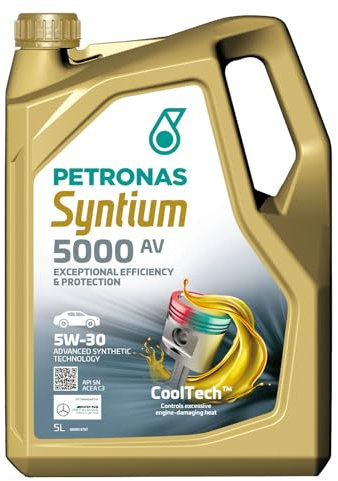 PETRONAS Aceite de motor 5W-30 SYNTIUM Aceite sintetico Aceite para motor ACEA C3 5000 AV 5L