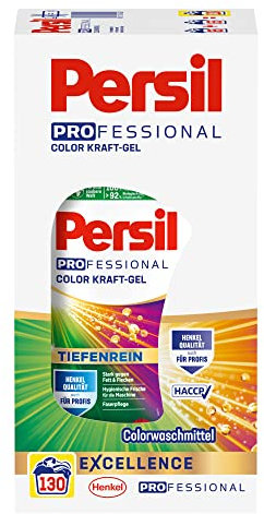 Persil Color Kraft-Gel (130 Waschladungen), Flüssigwaschmittel mit Tiefenrein Technologie, Colorwaschmittel für reine Wäsche und hygienische Frische für die Maschine, wirksam ab 20 °C