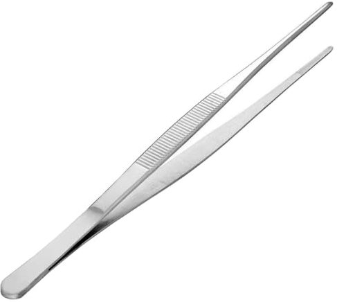 INGJIA Pincette de Cuisine Acier Inoxydable, Pince Cuisine, 30 cm Pince de Chef, Outil de Cuisine pour, Pince Precision Cuisine Outil De Cuisine Longue Pince à Épiler Droite pour Cuisiner Griller