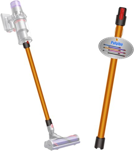 Pulyibo Verlängerungsrohr für Dyson V15 V11 V10 V8 V7 Staubsauger, Rohr für Dyson Ersatz Teleskoprohr Schnellspanner Verlängerungsstange, Staubsaugerrohr Zubehör 73cm（Orange）