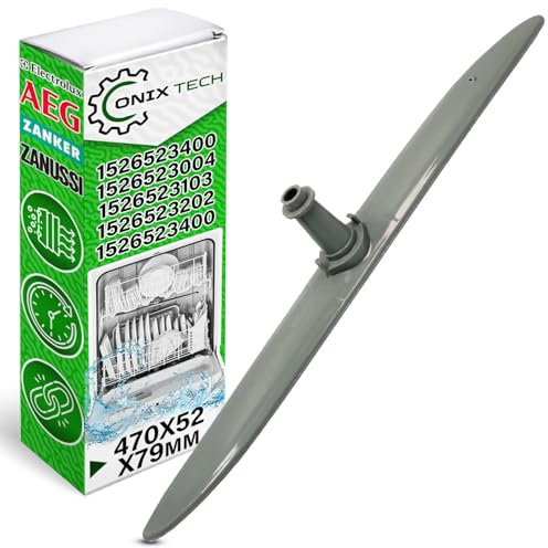 Braccio di Spruzzo Inferiore per Lavastoviglie 470 x 52 x 79 mm con Codice Originale 52652340/0 1526523004 per Electrolux per AEG per Zanker - Garanzia di 5 Anni - ONIX TECH