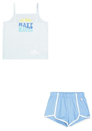 Champion Legacy Girl - Graphic Tank Top Set, Impostato Bambina, Blue (BS187),