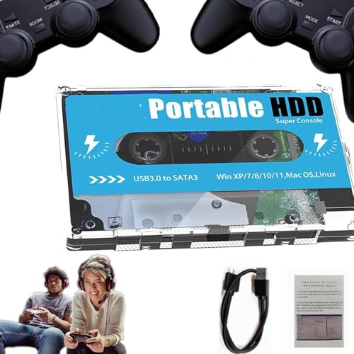 NRSW Pocket Super Console - 2024 Ultimate Retro Gaming Console Support 70+ Simulator, 4k High Definition Hdmi Output, Plug And Play Video Game Stick Built In 100000+ Games,With 2pc handle