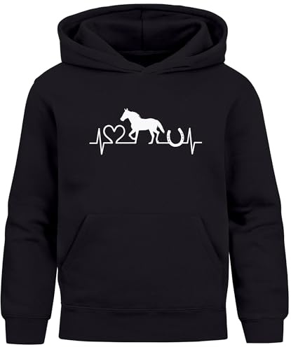 SpecialMe® Kinder Hoodie Mädchen Pferde Print Aufdruck Mädchengeschenke Reiterin Pferdeliebhaber Pferdemädchen