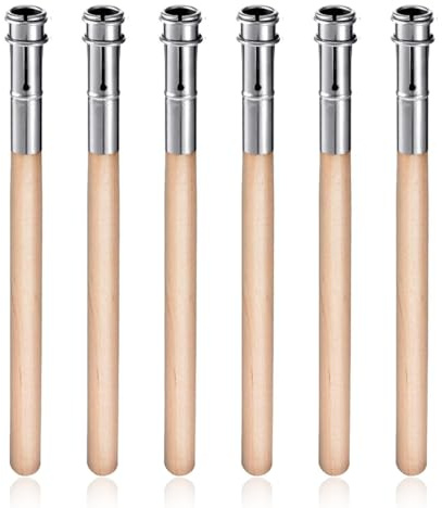 GHPKOTW 6 Pcs Lápiz Extensor, Extensor De Lápiz De Madera, 12,5 Cm, Portalápices Para Lápices De Colores, Herramienta De Dibujo