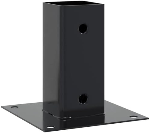 vidaXL Pfostenträger Quadrat 4 Stk. 71x71 mm Pulverbeschichteter Stahl