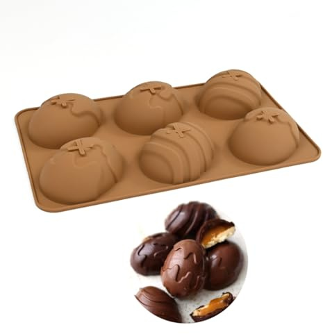 Molde de silicona para huevos de Pascua mostsom - Moldes antiadherentes para chocolate, tarta, gelatina, mousse, trufa y cubitos de hielo para hacer dulces - Liberación fácil, duradero (G_ Huevo de