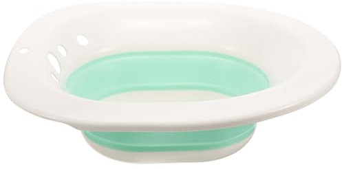 Artibetter Bidé Plegable Para Baño Con Diseño Compacto Uso Doméstico Para Mujeres Embarazadas y Mayores Lavabo De Cuidado Personal Para Asiento Estándar Blanco y Verde