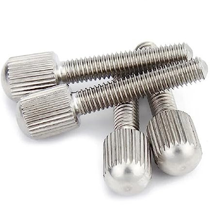 OZDTLP M2 M2.5 M3 M4 M5 M6 SUS304 Edelstahl Rändelschrauben mit kleinem Kopf GB836 Handfest Rändelschraube(5Pcs M2.5x6)