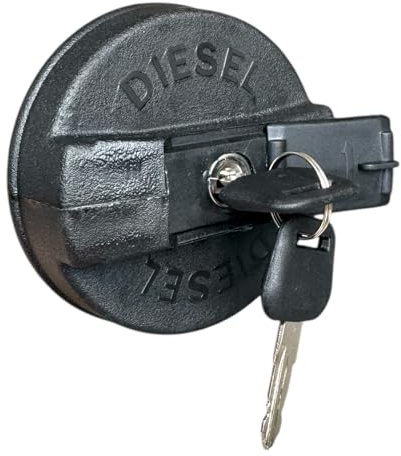 MelTruck Diesel Tankdeckel Tankverschluss abschließbar mit 2 Schlüsseln | Ø 97 mm Ø 60 mm | Für LKW, Bus, Traktor | Scania, Iveco | OE 1369848