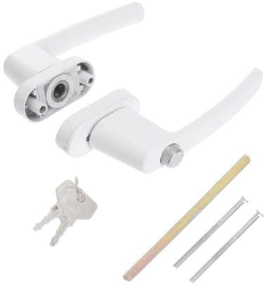 NUOBESTY Solid Thickened Lever Lock Door Handle with Keys Durable Security Lock for Windows and Doors Easy Installation Standard Random Accessory Color
