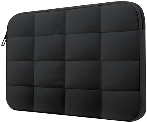 FINTIE 13,6 Zoll Laptop Tasche Kompatibel mit MacBook Air 13.6 2025-2022, Wasserabweisend Rundumschutz Laptophülle, Schwarz