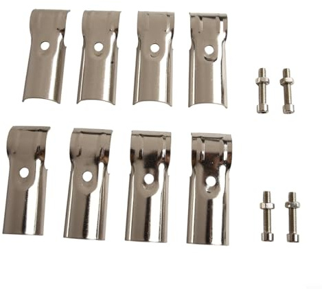 Conector de abrazadera de tubo en T de acero inoxidable, paquete de 4 para rieles de eslabones de cadena, diámetro exterior de 25 mm, accesorio de tubo redondo con tornillos y tuercas, pesado