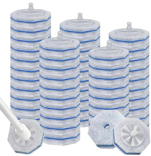 Toilet Bowl Cleaner Replacement Heads, 50 Pack, Compatible with Clorox ToiletWand, Preloaded Cleaning Pads, Snap-On Hygienic Refill