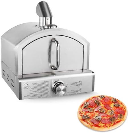 Forno Per Pizza A Gas, Forno Per Pizza Da Barbecue Da 12 Pollici, Macchina Per Pizza Da Banco in Acciaio Inossidabile, Pietra Refrattaria Per Pizza, Barbecue Da Esterno, Con Valvola Di Regolazione Per
