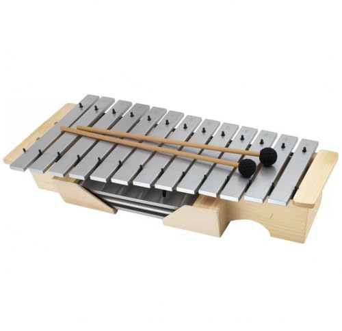 Gralara Glockenspiel with Mallets Tabletop Glockenspiel Metal Metallophone for Students, Kids, Music Lessons, Classroom