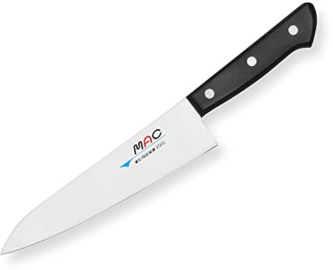 Mac Knives | Chef Series Utility Knife 7.25 Inch (Hb-70), Black | Offers professional-grade edge retention and corrosion resistance, ideal for busy commercial kitchens and prep stations.