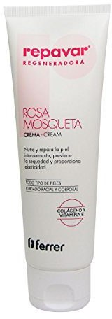 Repavar - Crema Hidratante Corporal - Rosa Mosqueta, Colágeno y Vitamina E - Repara, Nutre y Previene la Sequedad de la Piel - Atenúa Marcas Cutáneas y Proporciona Elasticidad - 125 ml