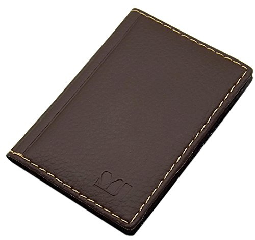 MJ-Design-Tyskland-kreditkortshållare med 12 fack tillverkad i EU i olika färger och mönster, Design 2/brun, Einheitsgröße, Elegant