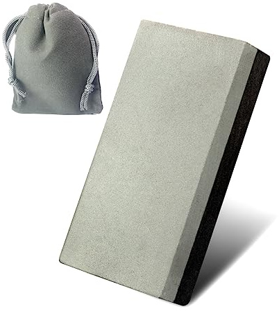 CBRIGHT 1PC double face Combinaison 400# / 800# Format de poche Affûtage de la pierre à aiguiser, Broyage grossier Pierre de carbure de silicium/carbure de bore (1,97x0,98x0,39 pouces)