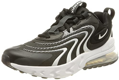 Nike Air Max 270 React ENG (GS), Scarpe da Basket, Black/White-Dk Smoke Grey-Wolf Grey, 38.5 EU