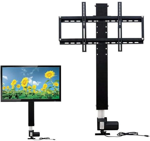 TV lifter, tavolo elettrico per TV, sistema di sollevamento TV, supporto per TV regolabile in altezza per 26-57 con telecomandi.