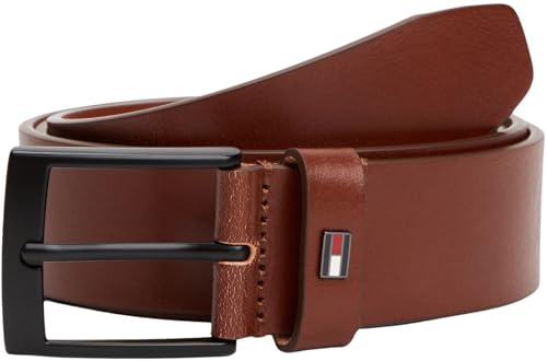 Tommy Hilfiger Ceinture Homme Adan 3,5 cm Cuir, Marron (Winter Cognac), 80 cm