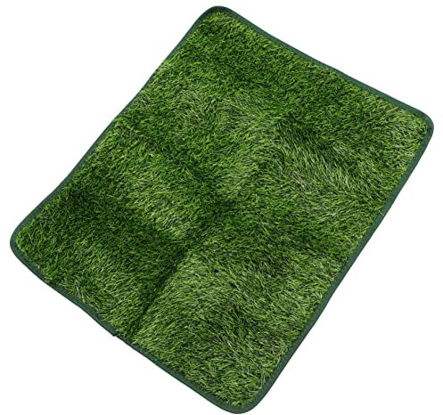 POPETPOP Mat Wear-Resistant Fake Grass Replaceable Pet Pee Mat Decorative Grass Pad for Dogs Playing in Cage Outdoor