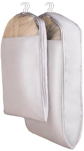 Borse per Abiti Con Cerniera a Compressione Automatica, Copriabiti Antipolvere Di Lunga Durata, Custodia per Abiti Da Armadio Di Grande Capacità E Risparmio Di Spazio (Size:130cm-1Pcs)