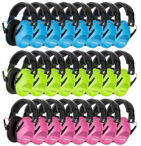 Floriogra 24 Pack Noise Canceling Headphones for Kids, Kids Ear Protection Earmuffs for Autism Toddler Children Noise Cancelling Headphones Sound Proof Earmuffs for Concerts, Air Shows, Fireworks