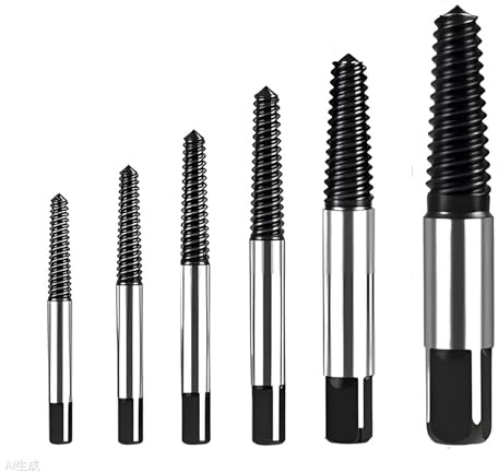 Kit Extractores de Tornillos Rotos 6 Piezas, Sacador de Tornillos Dañados Oxidados para M3 a M18, Acero HSS 4241 con Estuche Organizador, Herramientas para Taller Mecánico