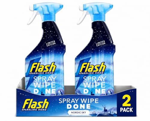 Flash Sparkling Home Spray Wipe Done NORDIC SKY Limited Edition ALL PURPOSE CLEANER Spray 800ml x 2 Pack