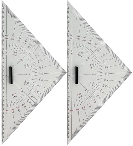 Set di righelli triangolari – Regole parallele in acrilico da 30,5 cm per la navigazione marina