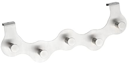 WENKO Türgarderobe Garda Edelstahl, Edelstahl rostfrei, 32.5 x 11 x 5.5 cm, Matt