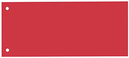 bene Trennstreifen, Karton, 180 g/m², gelocht, 24 x 10 cm, rot (100 Stück), Sie erhalten 1 Packung á 100 Stück