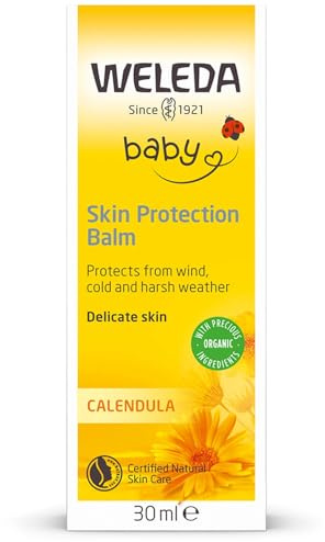 WELEDA Calendula Wind- und Wetterbalsam, 30 ml: Schutz und Beruhigung für Baby- und Kinderhaut, Ointment