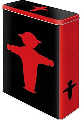 Dekohelden24 Barattolo di Latta Ampelmann XL 8 x 19 x 26 cm, Colore: Rosso, 19 x 8 x 26 cm