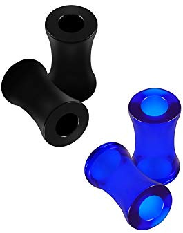 KJM Fashion 4 Stück Double Flared Piercing Schmuck Mehr Größen Acryl