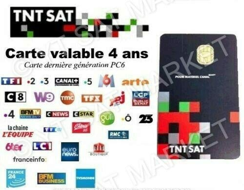 TNTSAT HD Genuine 4 Years V6 Viewing Card: French TV in UK - Satellite TV Viewing Card