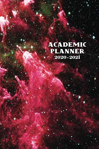 Academic Planner 2020-2021: Black Paper July 20 - June 21 Academic Year Daily, Weekly, and Monthly Planner - Deep Blush Cupid Galaxy (Gel Pen Black Pages Planner, Band 18)