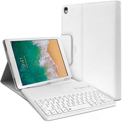 Karylax - Funda de protección con teclado Bluetooth para Apple iPad Pro de 10,5 pulgadas, color blanco
