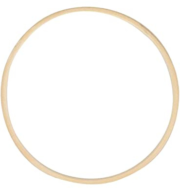 Milageto Wooden Bamboo Floral Hoop, Macrame Craft Hoop Rings for DIY Wreath Decor, Crafts Making, 40cm