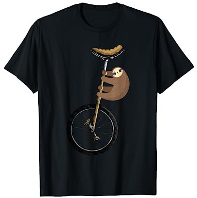 Einrad Faultier Balancieren Pedale Fahrrad Radsportarten T-Shirt