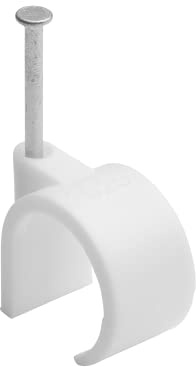 Debflex 700416 Cable Tie - Electric Cable Attachment and Connection - Cable Tie - Fixing Nail - Wire Tie Diameter 20 A 25 mm White - Pack of 50