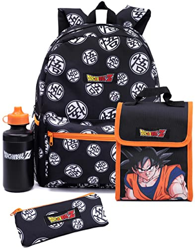 Dragon Ball Z Mochila Set Niños Adolescentes 4 piezas Goku Box de agua