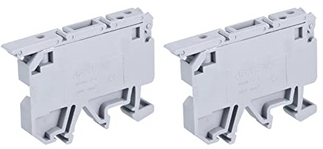 sourcing map Paket von 2 DIN Schienemontage Sicherungsträger Klemmleisten ASK1/EN LD 24V Grau